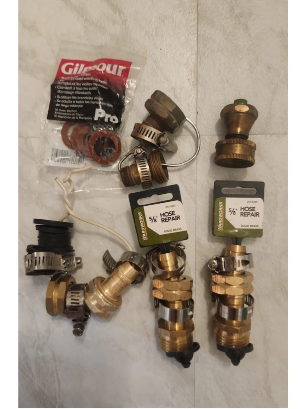 Lot Of Gilmour Solid Brass 5/8